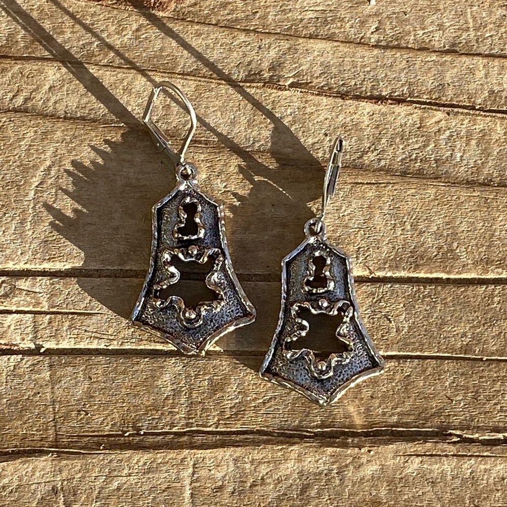 Bundle 3 for 50% off 60s-70s Deadstock Brutalist Earrings Surgical Steel Hooks